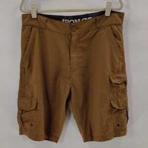 Iron Co Mens Brown Cargo Pocket Shorts Size 34
